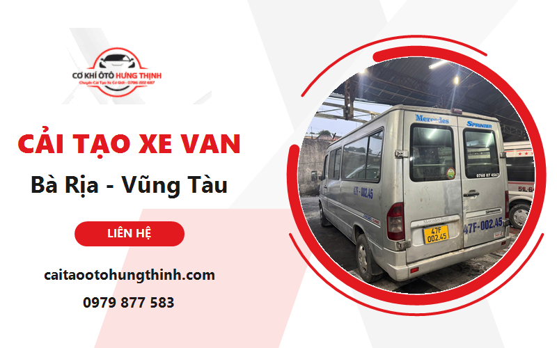 cải tạo xe van Bà Rịa